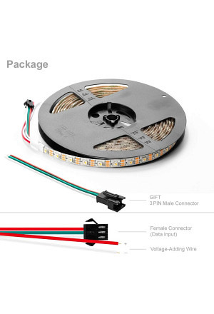 5m weißer WS6812b RGBW LED Pixel Streifen (5V)